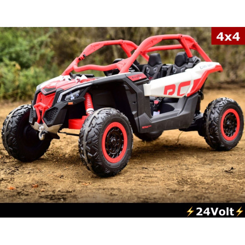 24Volt CAN-AM Maverick 4x4 Painting Red with 2.4G R/C under License