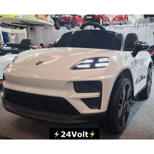 24Volt Porsche Macan Turbo EV White with 2.4G R/C under License